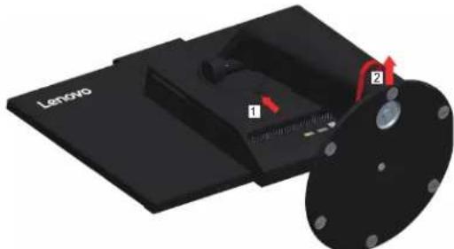 LENOVO 10QXPAT1EU - Part 4: Remove the full-function monitor stand. - 1