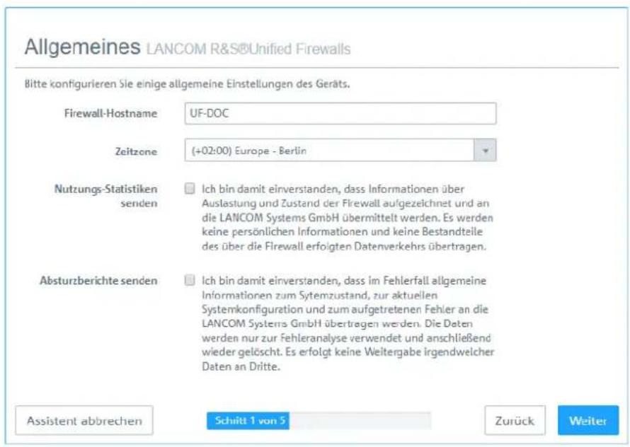LANCOM UF-900 - Absturzberichte senden - 1