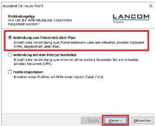 LANCOM UF-900 - Konfigurationsschritte im LANCOM Advanced VPN Client: - 3