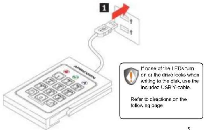 Apricorn Padlock SSD - Connecting the Aegis Padlock - 1