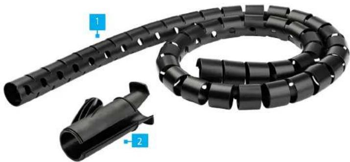 StarTech.com CMSCOILED4 - Spiralförmiger Kabelbündelschlauch - Schwarz - 1