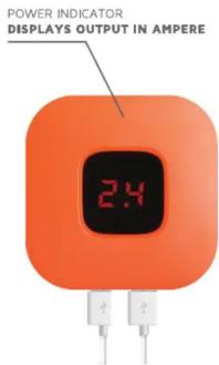 POWER INDICATOR DISPLAYS OUTPUT IN AMPERE 2.4