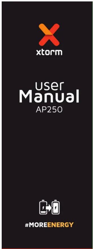 xtorm User Manual AP250 #MOREENERGY