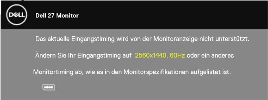 DELL Professional P2720D - OSD-Warnmeldungen - 1