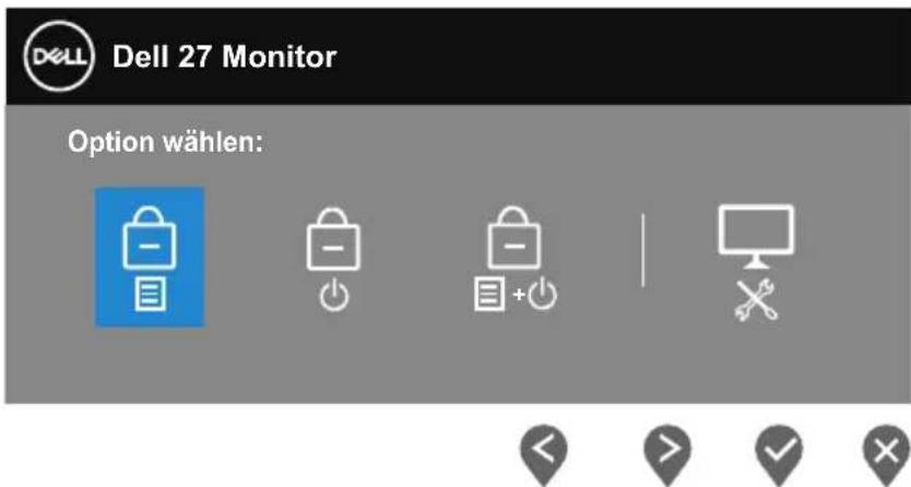 DELL Professional P2720D - Menü- und Ein-/Austaste sperren - 2