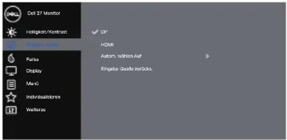 DELL Professional P2720D - OSD-Menü aufrufen - 7