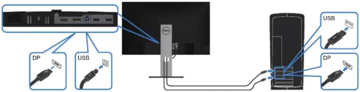 DELL Professional P2720D - Ihren Monitor anschließen - 1