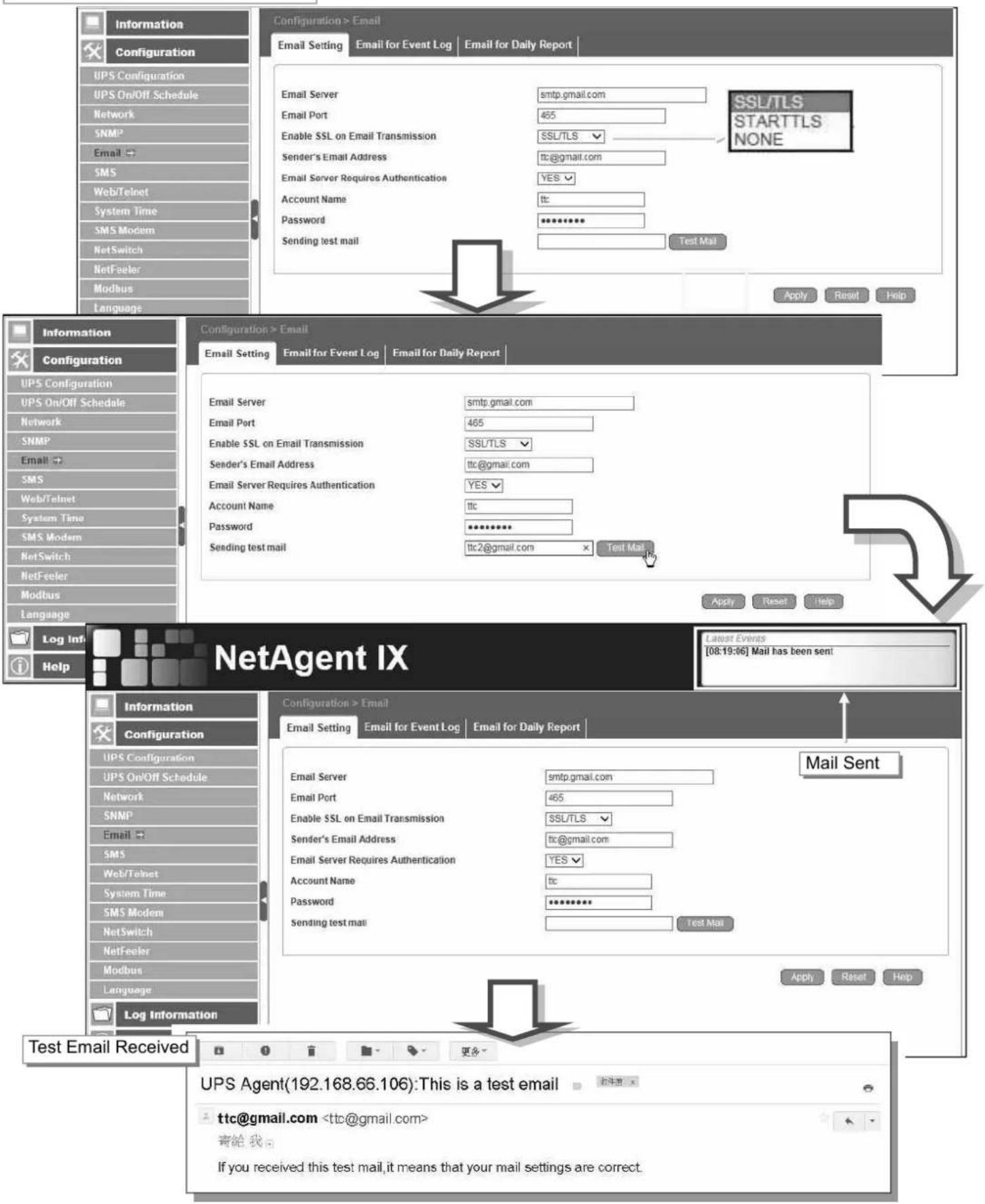 Techly IUPS-NET504 - Configuration > Email - 1