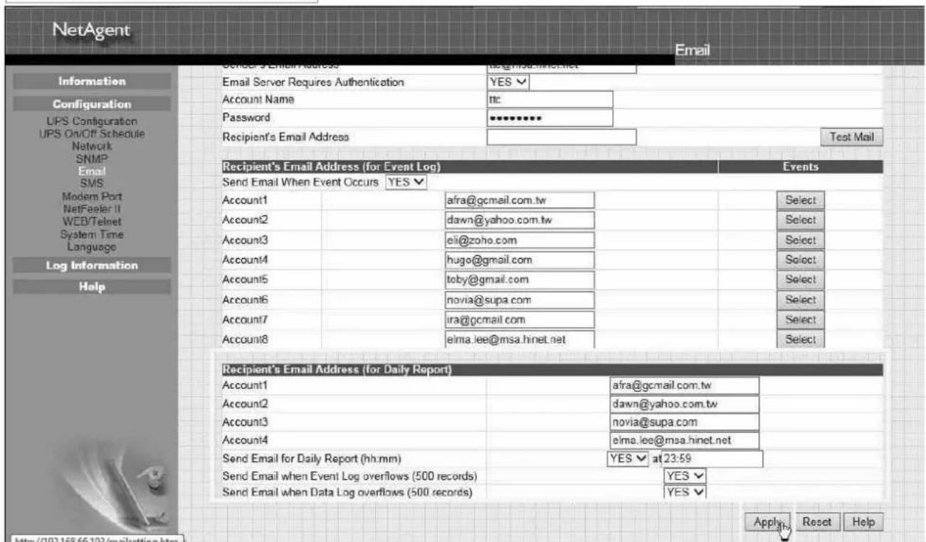 Techly IUPS-NET504 - Configuration > Email - 6