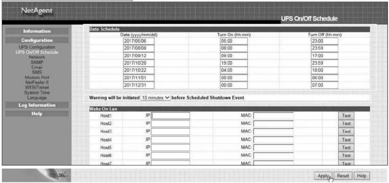 Techly IUPS-NET504 - Warning will be initiated before Schedule shutdown event - 2