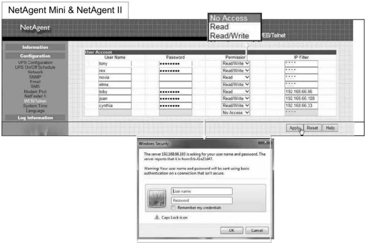 Techly IUPS-NET504 - ■ Configuration > Web/Telnet - 2