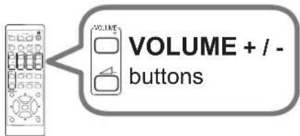 VOLUME + / - buttons