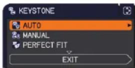 MAXELL MC-EX5001 - Correcting the keystone/perfect fit distortions - 1
