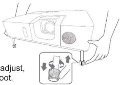 MAXELL MC-EX5001 - Adjusting the projector's elevator - 3