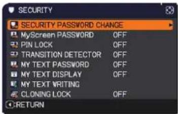 MAXELL MC-EX5001 - Enter to the SECURITY menu - 3