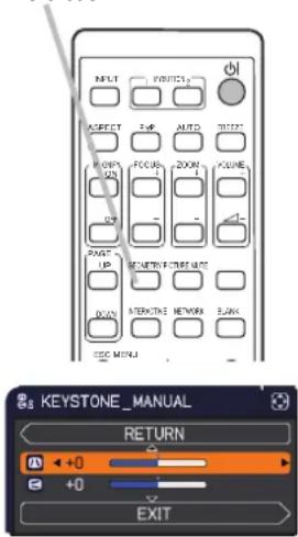 MAXELL MC-EX5001 - Correcting the keystone/perfect fit distortions - 2