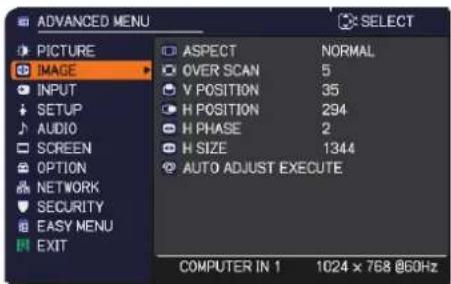 MAXELL MC-EX5001 - IMAGE menu - 1