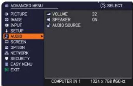 MAXELL MC-EX5001 - AUDIO menu - 1