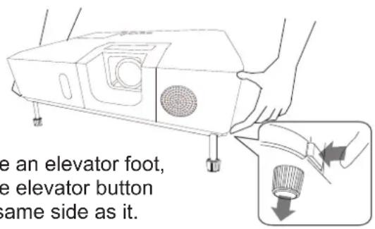 MAXELL MC-EX5001 - Adjusting the projector's elevator - 2