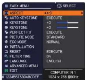 MAXELL MC-EX5001 - In the ADVANCED MENU - 1