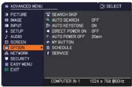 MAXELL MC-EX5001 - OPTION menu - 1