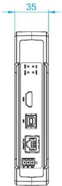 ADS-TEC MMT8017 - External device dimensions – HDBaseT™ Extender Kit transmitter - 2