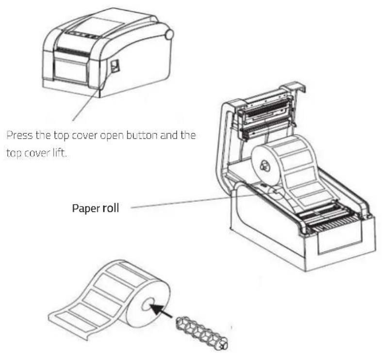 Qoltec 50242 - Paper roll installation - 1