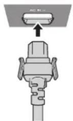 PANASONIC PT-MZ570LE - How to attach the power cord - 1