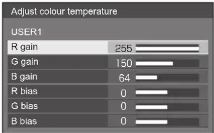PANASONIC TH-43SF2E - User setting of [Colour temperature] - 4