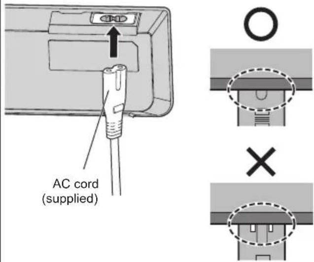 AC cord (supplied)