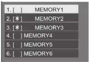 1. [ ] MEMORY1 2. [ * ] MEMORY2 3. [ * ] MEMORY3 4. [ ] MEMORY4 5. [ ] MEMORY5 6. [ ] MEMORY6