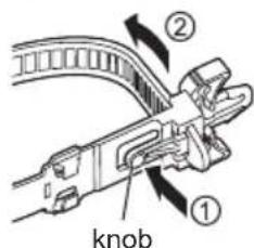 ① ② knob