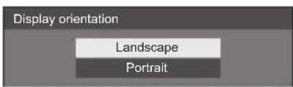 Display orientation Landscape Portrait
