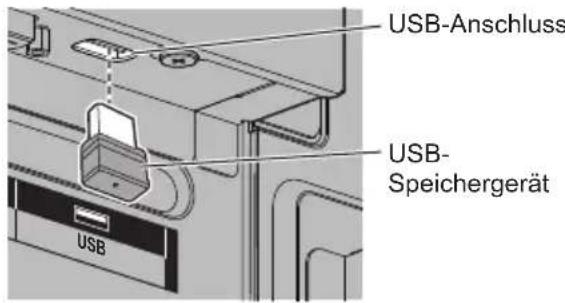 PANASONIC TH-55LF80-SST - Stecken Sie das USB-Speichergerät auf den USB-Anschluss unten am Display. - 1