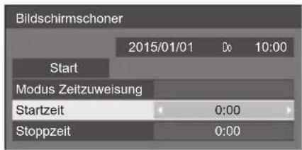 PANASONIC TH-55LF80-SST - Start- und Stopp-Zeit des Bildschirmschoners festlegen - 1