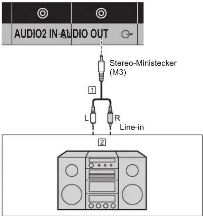 PANASONIC TH-55LF80-SST - AUDIO OUT Anschluss - 1