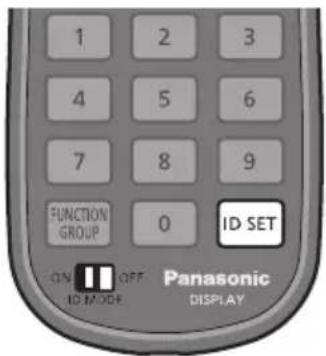 1 2 3 4 5 6 7 8 9 FUNKTION GRUPPE 0 ID SET EIN/AUS ID-MODUS Panasonic DISPLAY