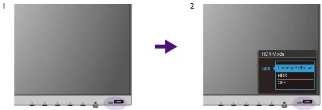 BENQ EW2480 - Arbeiten mit der HDRi Direkttaste - 1