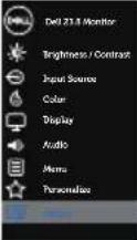 DELL S Series S2419HN - Preset Modes When you select preset modes, you can choose Standard, ComfortView, Movie, Game, Warm, Cool or Custom Color from the list. - 12