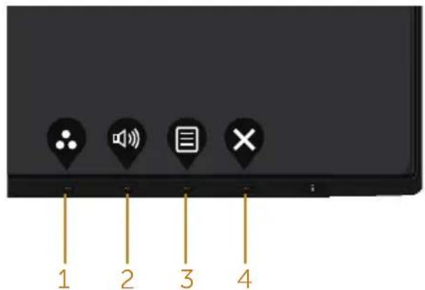 DELL S Series S2419HN - Using the control buttons - 1