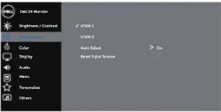 DELL S Series S2419HN - Main Menu for HDMI input - 10