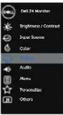 DELL S Series S2419HN - Preset Modes When you select preset modes, you can choose Standard, ComfortView, Movie, Game, Warm, Cool or Custom Color from the list. - 4