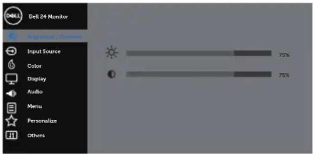 DELL S Series S2419HN - Main Menu for HDMI input - 1