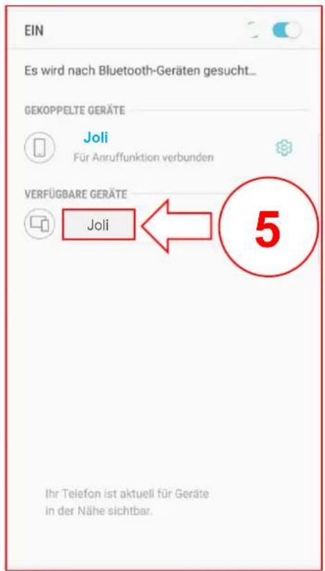 Xlyne Joli XW PRO - BLUETOOTH-VERBINDUNG HERSTELLEN - 5