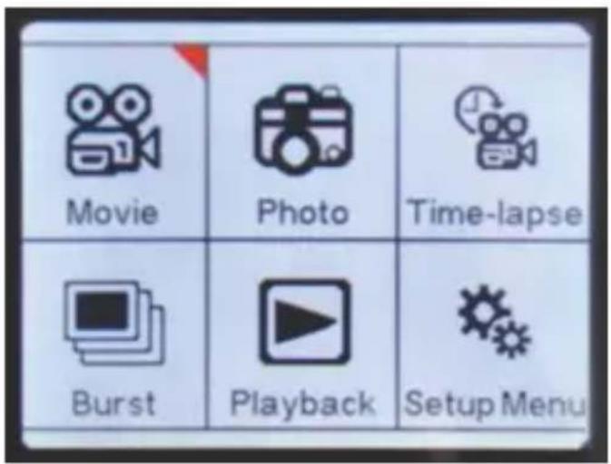 Movie Photo Time-lapse Burst Playback Setup Menu