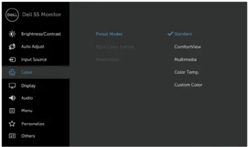 DELL C5518QT - Preset Modes - 1