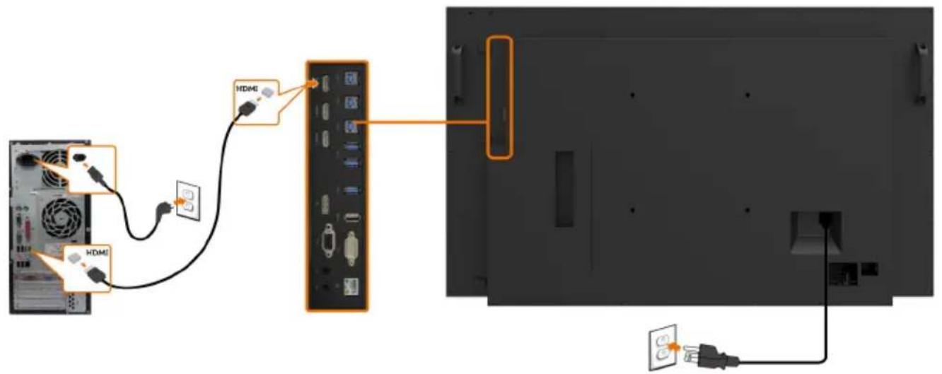 DELL C5518QT - Connecting the USB cable - 3