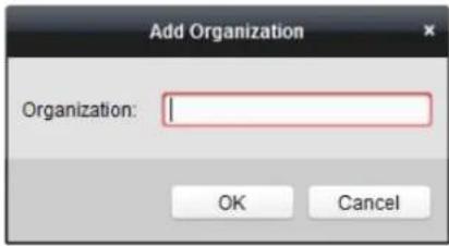 Add Organization Organization: OK Cancel