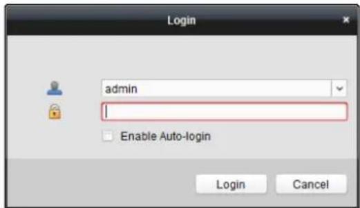 Login admin Enable Auto-login Login Cancel