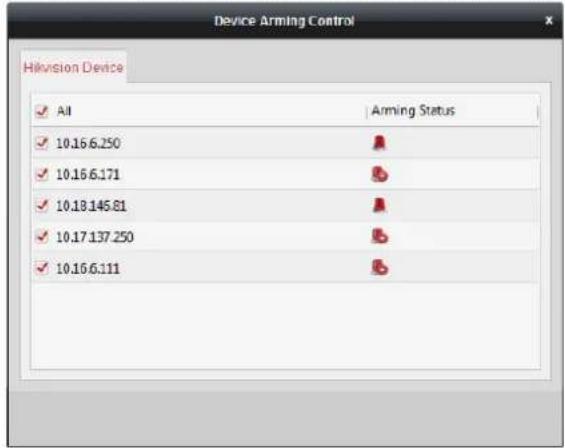 Device Arming Control Hivision Device ✓ All Arming Status ✓ 10.16.6.250 # ✓ 10.16.6.171 # ✓ 10.18.145.81 # ✓ 10.17.137.250 # ✓ 10.16.6.111 #